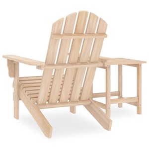 Chaise de jardin adirondack avec table bois 69.5 x 86.5 x 89.5 cm bois marron
