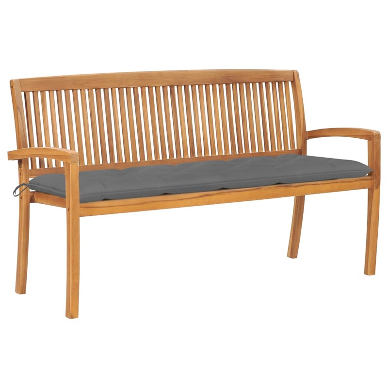 Helloshop26 - Banc de jardin meuble de patio d'extérieur 150 x 57.5 x 90 cm bois marron