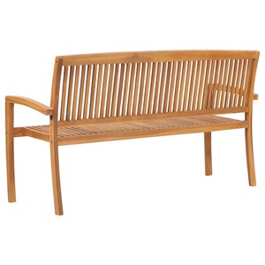 Banc de jardin meuble de patio d'extérieur 159 x 57.5 x 90 cm bois marron
