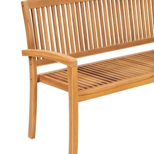 Banc de jardin meuble de patio d'extérieur 159 x 57.5 x 90 cm bois marron