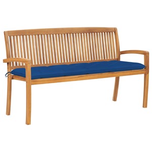 Banc de jardin meuble de patio d'extérieur 159 x 57.5 x 90 cm bois marron
