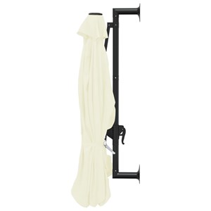 Parasol mural avec mât métallique 300 cm 300 x 300 x 131 cm métal argentée