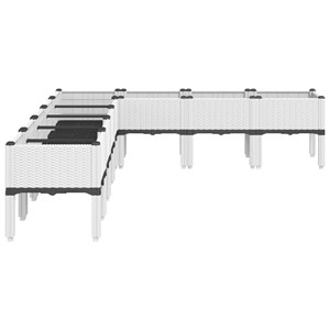 Jardinière bac lit surélevé plantes fleurs terrasse 200 x 160 x 42 cm