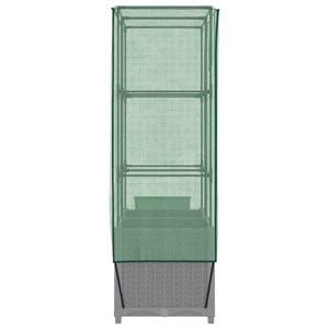 Jardinière bac lit surélevé plantes fleurs terrasse 80 x 40 x 138 cm gris