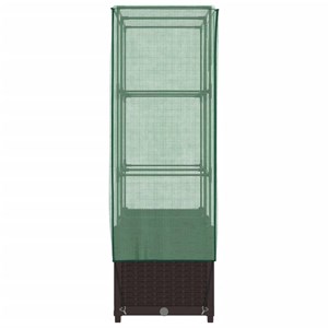 Jardinière bac lit surélevé plantes fleurs terrasse 80 x 40 x 138 cm marron