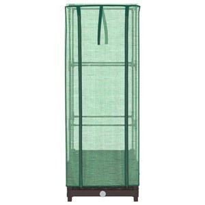 Jardinière bac lit surélevé plantes fleurs terrasse 40 x 40 x 123 cm marron