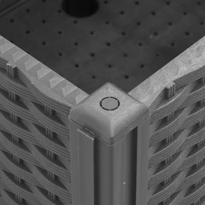 Jardinière bac lit surélevé plantes fleurs terrasse 100 x 80 x 54 cm gris