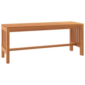 Banc de jardin meuble de patio d'extérieur 110 x 35 x 45 cm bois marron