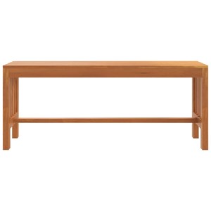 Banc de jardin meuble de patio d'extérieur 110 x 35 x 45 cm bois marron