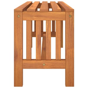 Banc de jardin meuble de patio d'extérieur 110 x 35 x 45 cm bois marron