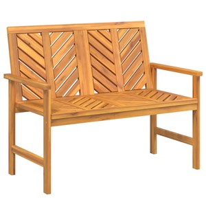 Banc de jardin meuble de patio d'extérieur 109 x 62.5 x 89 cm bois marron