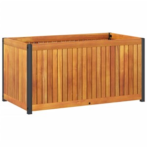 Jardinière bac lit surélevé plantes fleurs terrasse 85 x 45 x 44 cm marron