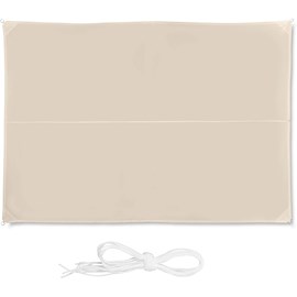 Voile d'ombrage rectangle 3 x 4 m 300 x 300 x 400 cm beige