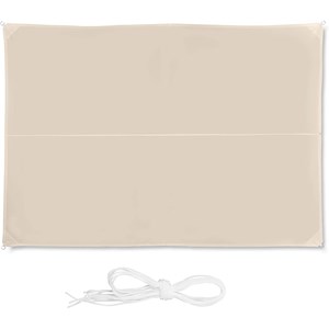 Voile d'ombrage rectangle 3 x 4 m 300 x 300 x 400 cm beige