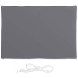 Voile d'ombrage rectangle 2 x 3 m 200 x 200 x 300 cm gris