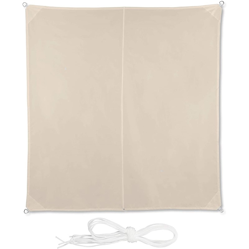 Voile d’ombrage carré 3 x 3 m 300 x 300 x 300 cm beige