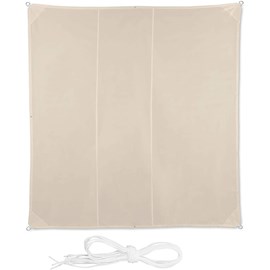 Voile d’ombrage carré 4 x 4 m 400 x 400 x 400 cm beige