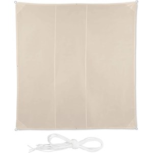 Voile d’ombrage carré 4 x 4 m 400 x 400 x 400 cm beige