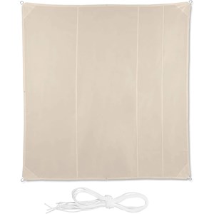 Voile d’ombrage carré 5 x 5 m 500 x 500 x 500 cm beige