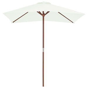 Parasol avec mât en bois 150 x 150 x 200 x 235 cm bois marron