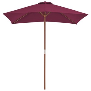 Parasol mobilier de jardin avec mât en 150 x 200 x 235 cm bois marron