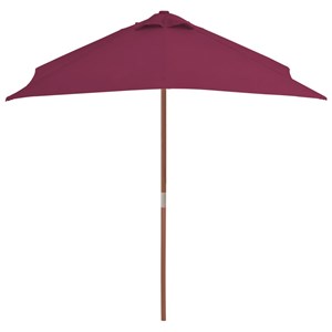 Parasol mobilier de jardin avec mât en 150 x 200 x 235 cm bois marron