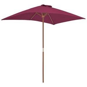 Parasol mobilier de jardin avec mât en 150 x 200 x 235 cm bois marron
