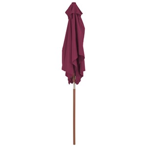 Parasol mobilier de jardin avec mât en 150 x 200 x 235 cm bois marron