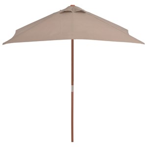 Parasol avec mât en bois 150 x 150 x 200 x 235 cm bois marron