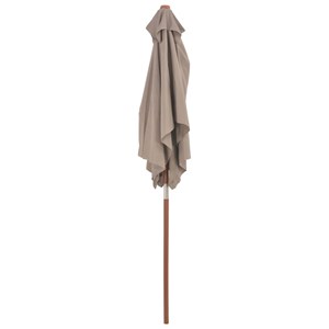 Parasol avec mât en bois 150 x 150 x 200 x 235 cm bois marron