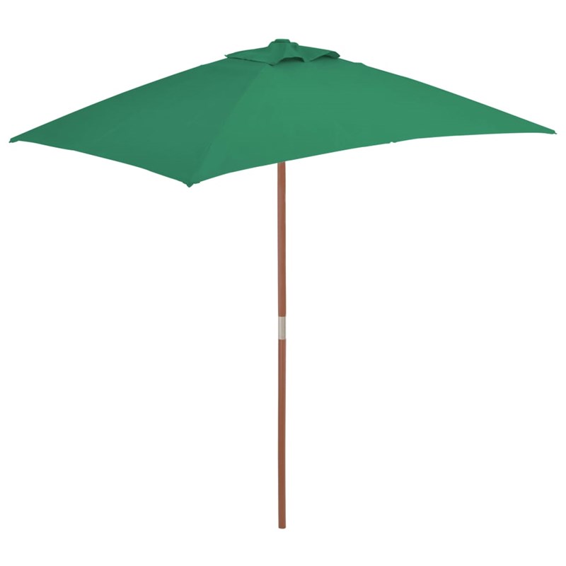 Parasol avec mât en bois 150 x 150 x 200 x 235 cm bois marron