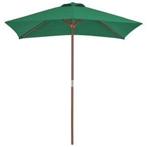 Parasol avec mât en bois 150 x 150 x 200 x 235 cm bois marron