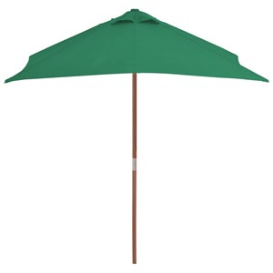 Parasol avec mât en bois 150 x 150 x 200 x 235 cm bois marron