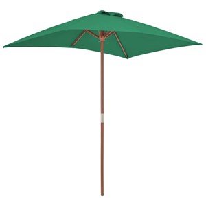Parasol avec mât en bois 150 x 150 x 200 x 235 cm bois marron