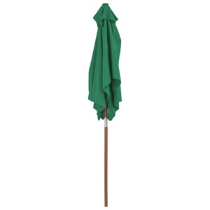 Parasol avec mât en bois 150 x 150 x 200 x 235 cm bois marron