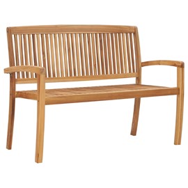 Banc de jardin meuble de patio d'extérieur 128.5 x 57.5 x 90 cm bois marron