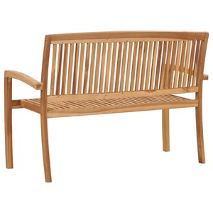 Banc de jardin meuble de patio d'extérieur 128.5 x 57.5 x 90 cm bois marron