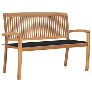 Banc de jardin meuble de patio d'extérieur 128.5 x 57.5 x 90 cm bois marron