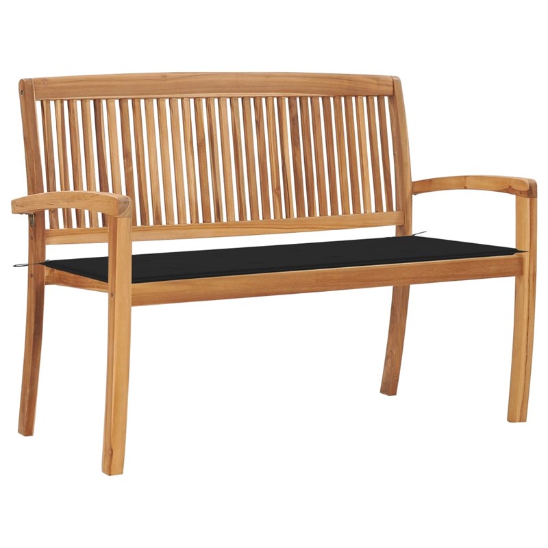 Banc de jardin meuble de patio d'extérieur 128.5 x 57.5 x 90 cm bois marron
