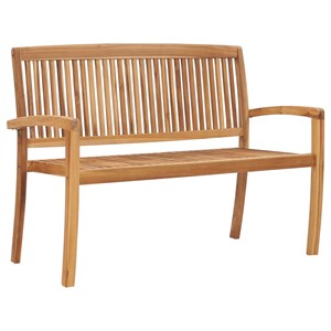 Banc de jardin meuble de patio d'extérieur 128.5 x 57.5 x 90 cm bois bleue