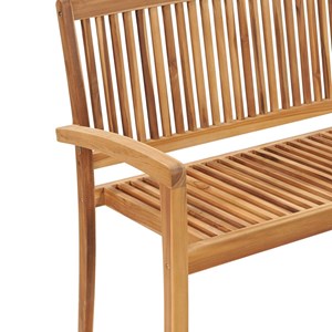 Banc de jardin meuble de patio d'extérieur 128.5 x 57.5 x 90 cm bois bleue