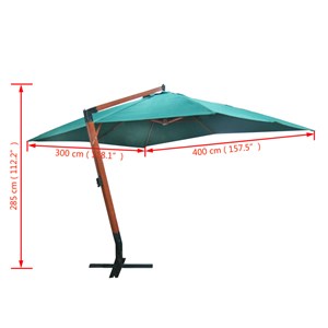 Parasol grand d'extérieur flottant 300 x 400 3 x 4 x 2.85 cm