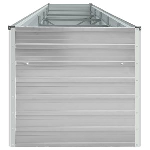 Jardinière lit surélevé plantes fleurs jardin acier 400 x 80 x 45 cm gris