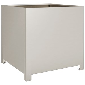 Jardinière bac lit surélevé plantes fleurs terrasse 50 x 50 x 50 cm marron