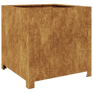 Jardinière bac lit surélevé plantes fleurs terrasse 50 x 50 x 50 cm marron