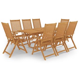 Salon de jardin meuble d'extérieur ensemble de 180 x 90 x 75 cm bois marron