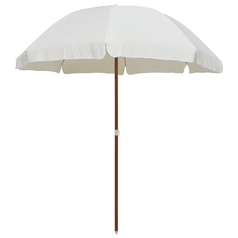 Parasol avec mât en acier 240 cm 210 x 210 x 230 cm