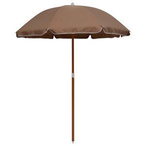 Parasol mobilier de jardin avec mât en 155 x 155 x 190 cm taupe