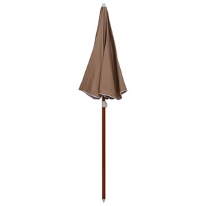 Parasol mobilier de jardin avec mât en 155 x 155 x 190 cm taupe