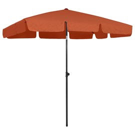Parasol de plage 200 x 125 cm 200 x 125 x 245 cm orange